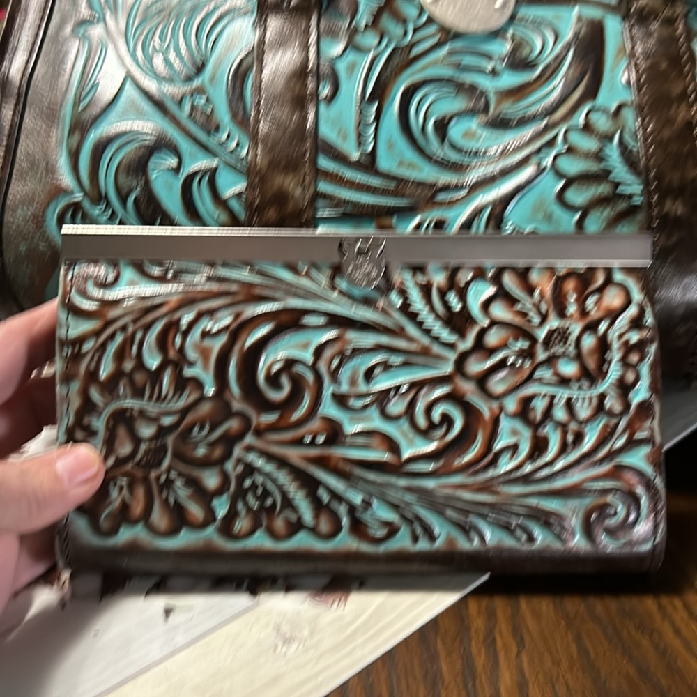 Patrica Nash tooled leather purse and matching wallet - Picture 3 of 12